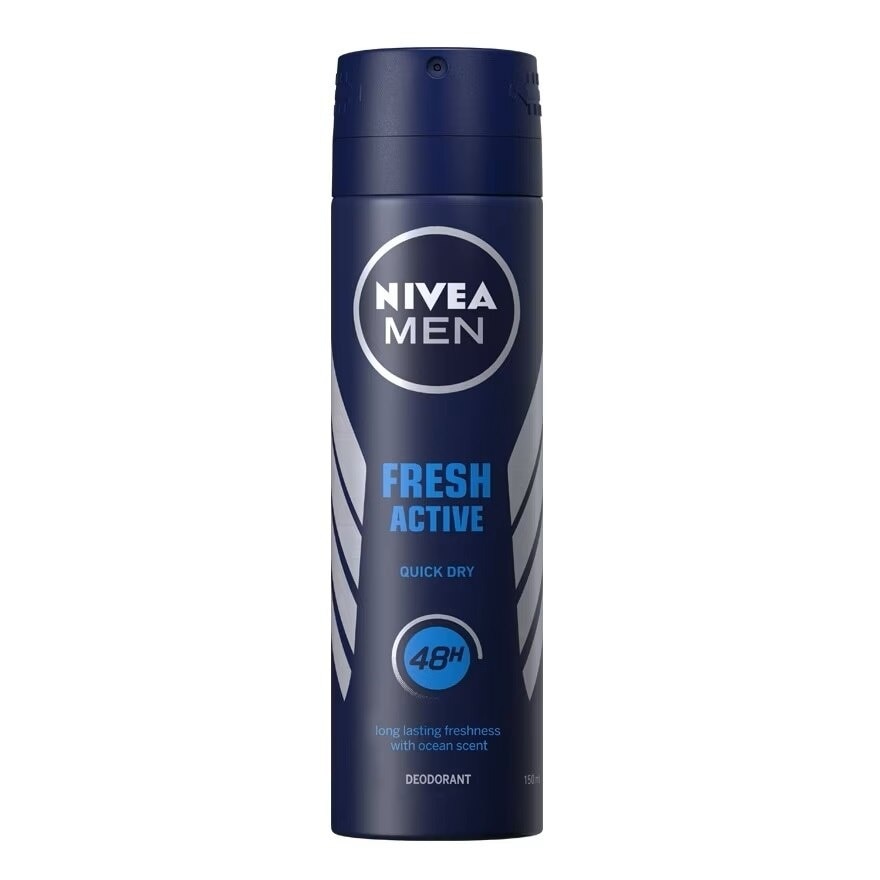 Nivea Men Deo Fresh Active Spray 150 Ml. ผู้ชาย สเปรย์ ระงับกลิ่นกาย