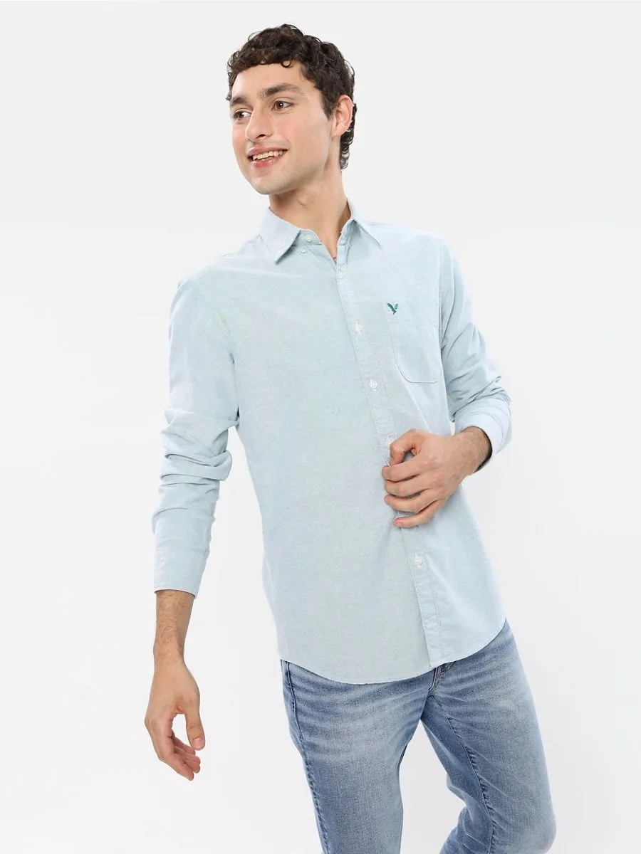 AMERICAN EAGLE MEN INT SF BTD YD SOLID OXFORD W EAGLE 372 MIST GREEN