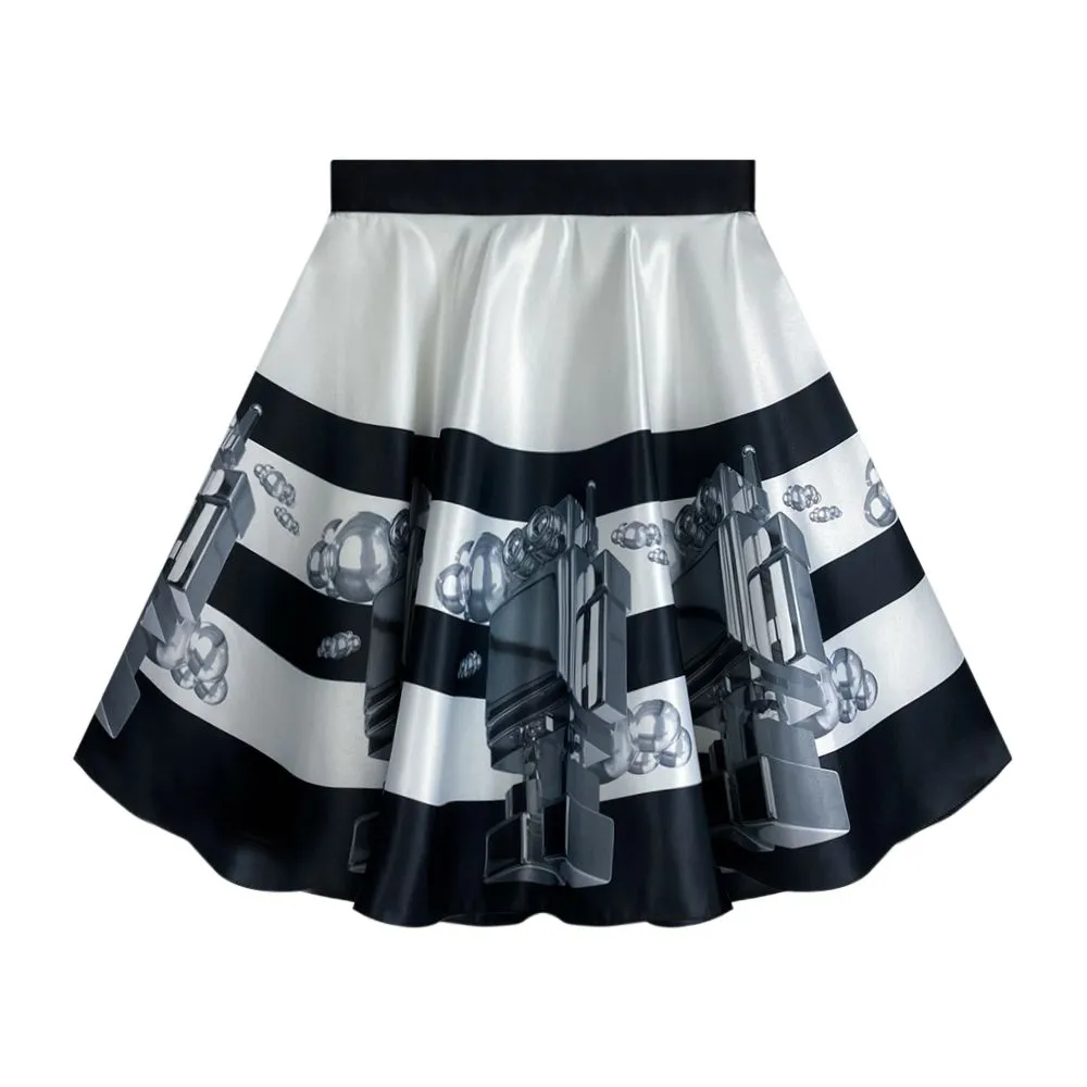ICONIC SILVER BOT SKIRT