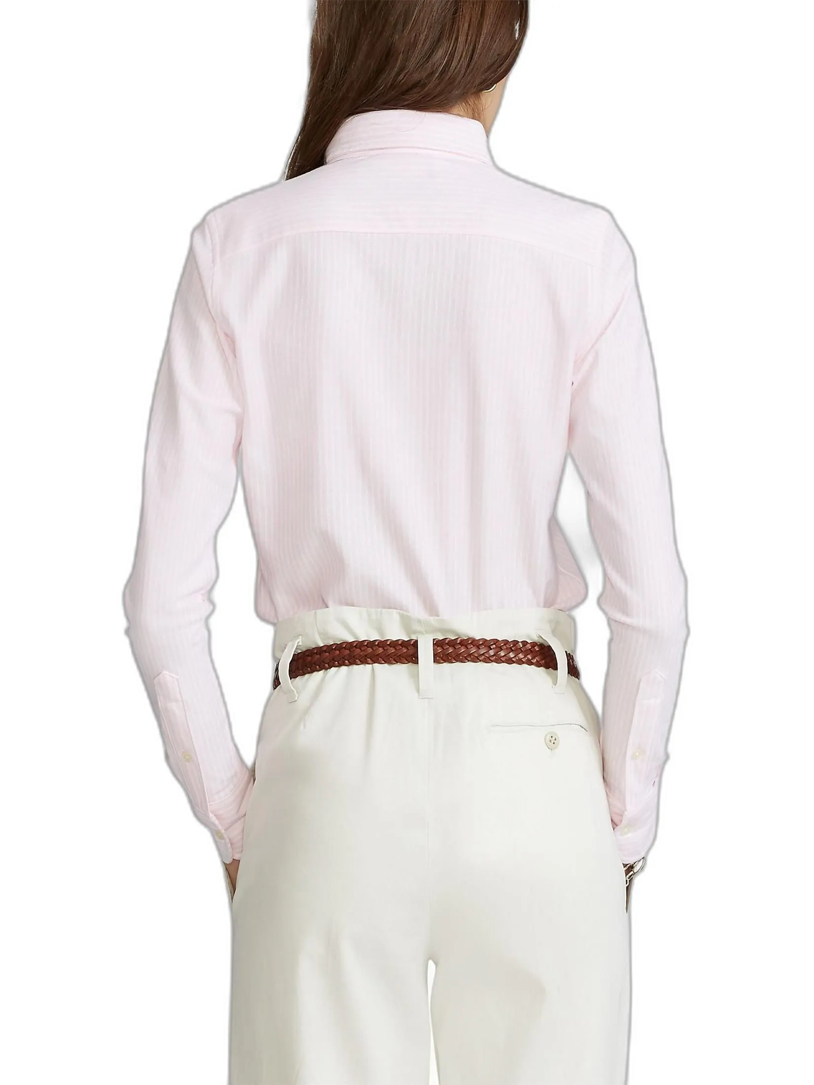 POLO RALPH LAUREN SHIRT-Striped Knit Oxford Shirt WMPOKNIN6820164 650 PINK