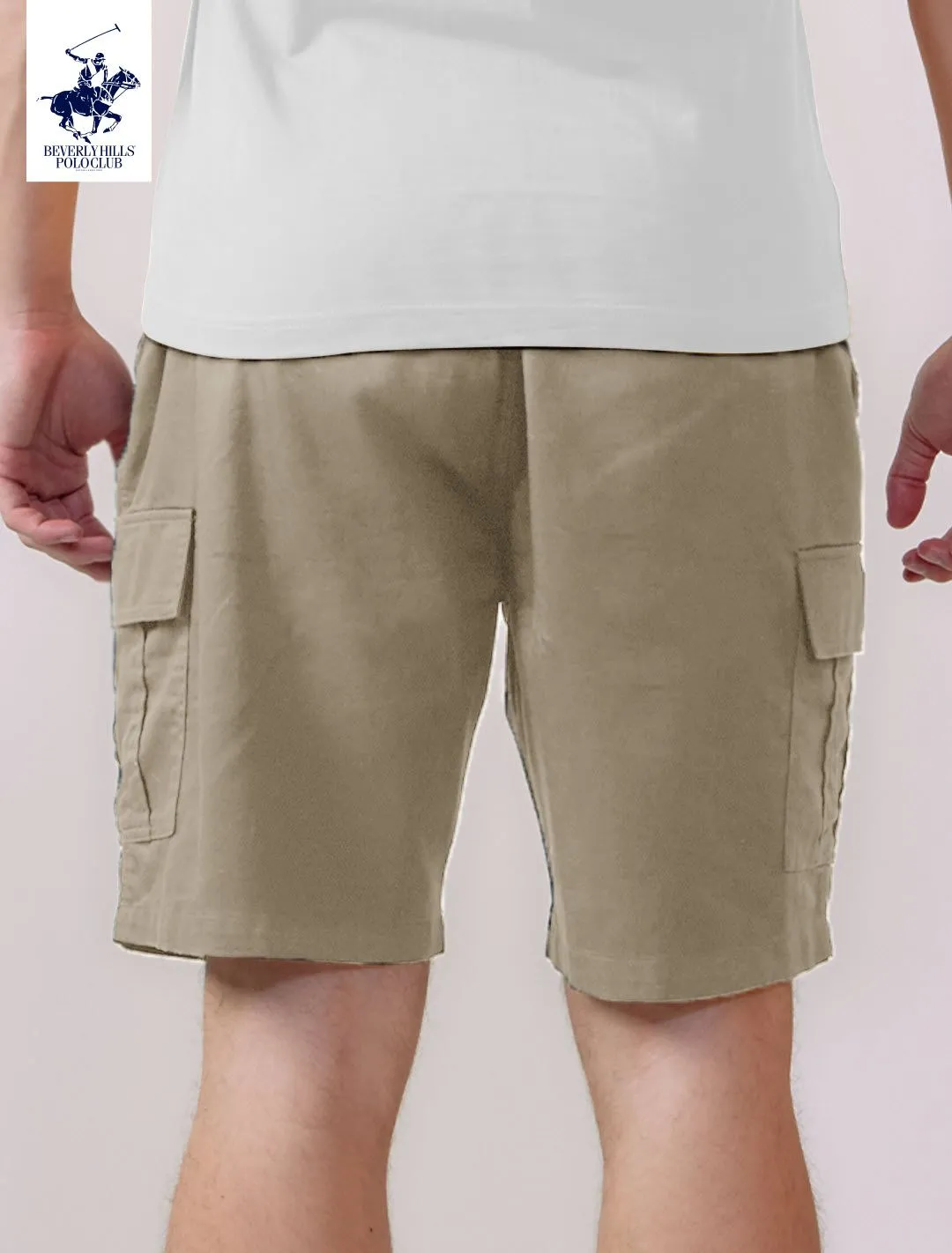 BEVERLY HILLS POLO CLUB Khaki Men Easy CARGO Shorts Model BS2G020