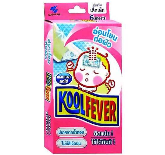 Жаропонижающий пластырь для детей до 2 лет Kobayashi Koolfever 6 шт
