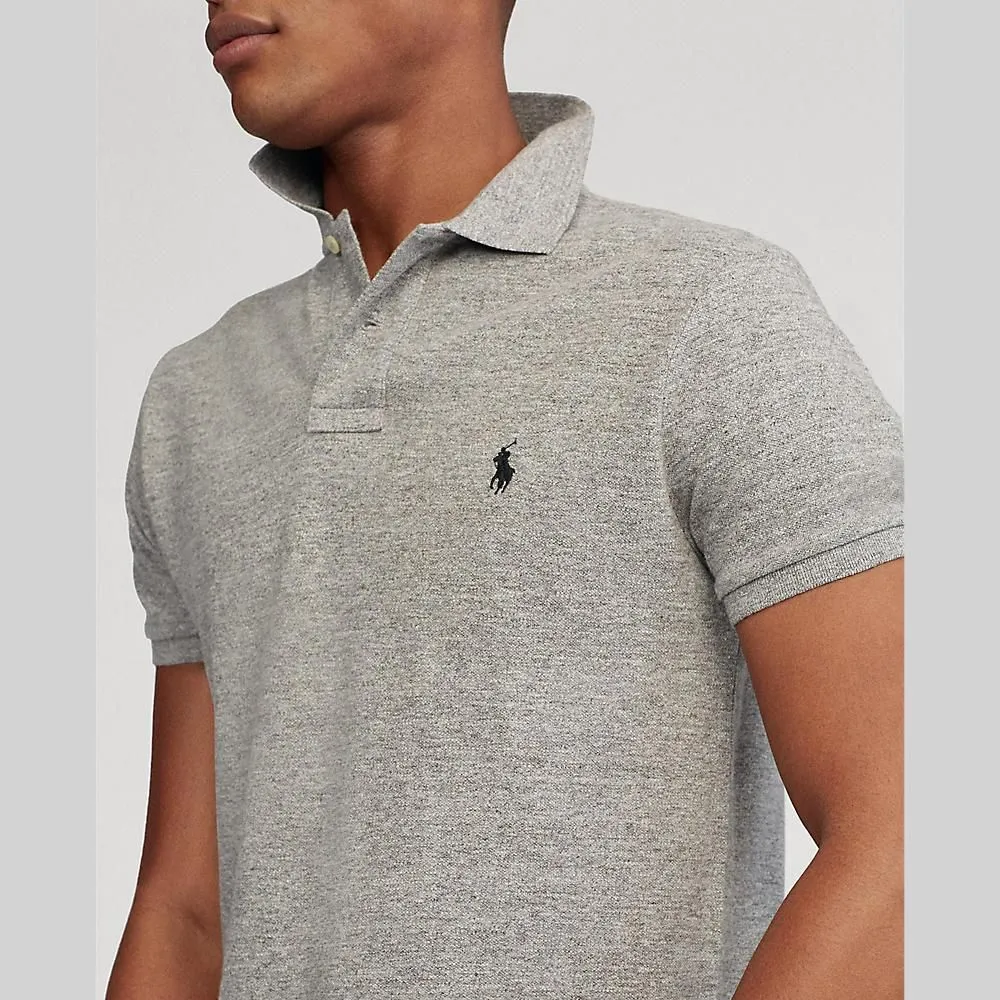 POLO RALPH LAUREN POLO-Custom Slim Fit Mesh Polo Shirt MNPOKNI1N820081 020 GREY