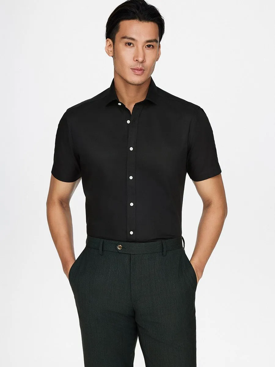 G2000 Men Clothing Short Sleeves Formal Shirt  Smart Fit  Black
