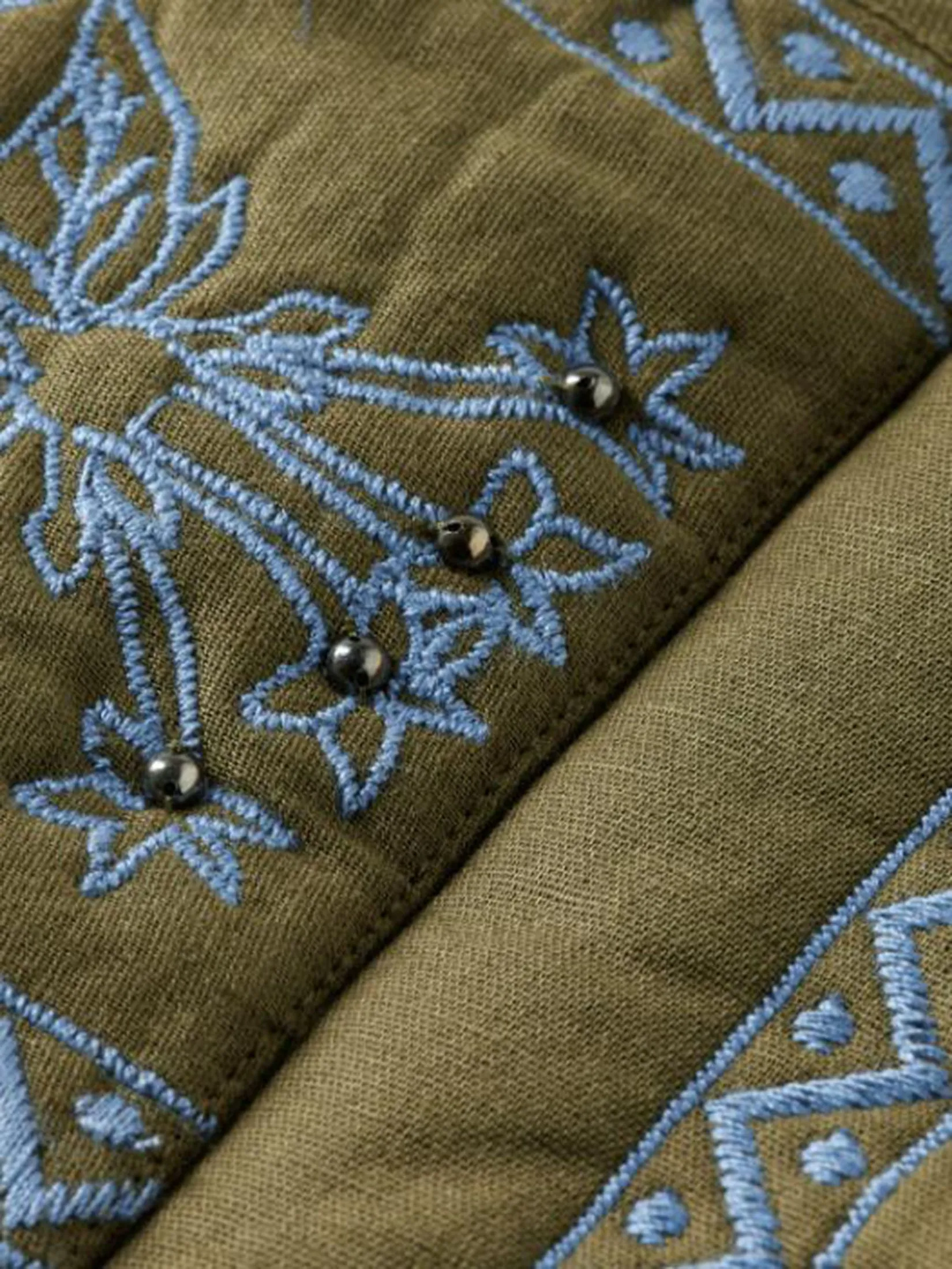 SCOTCH&SODA Women Gilet Floral Embroidered Classic Green