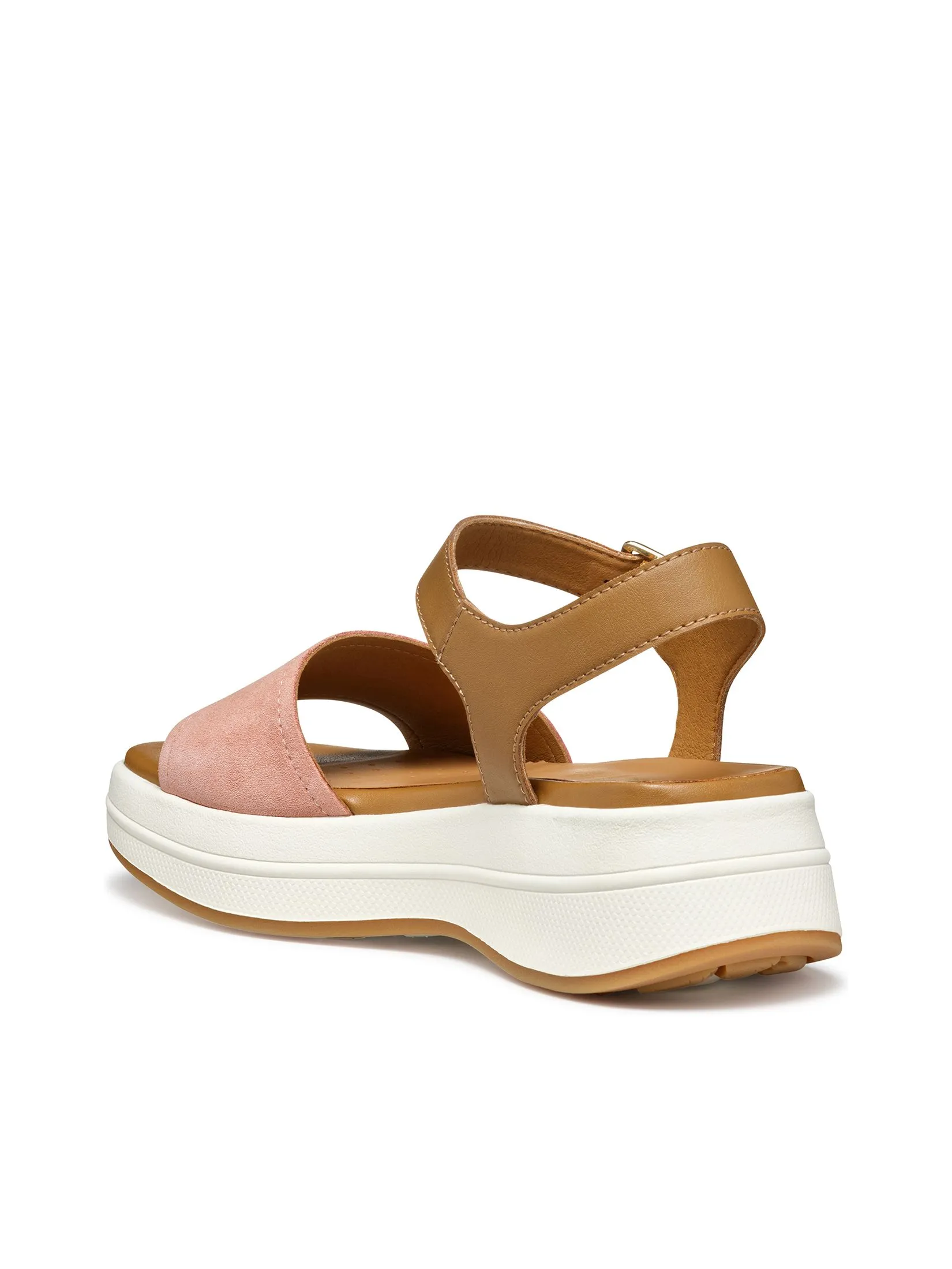 GEOX Women Sandals Platform D Spherica Ecub-3 S SS25 Dk Skin/Camel