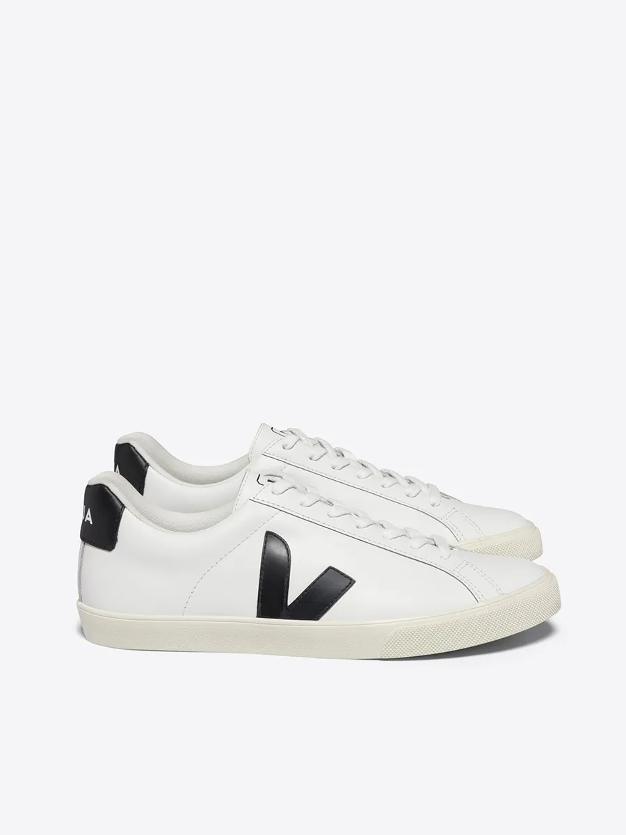 VEJA Men Sneaker Esplar Logo Leather Extra White Black Size - 40 EU