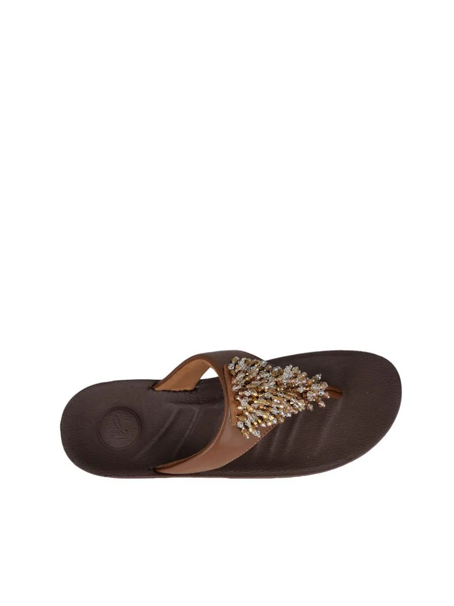 AEROSOFT Women Flip-Flops Extra Soft F11 - Brown