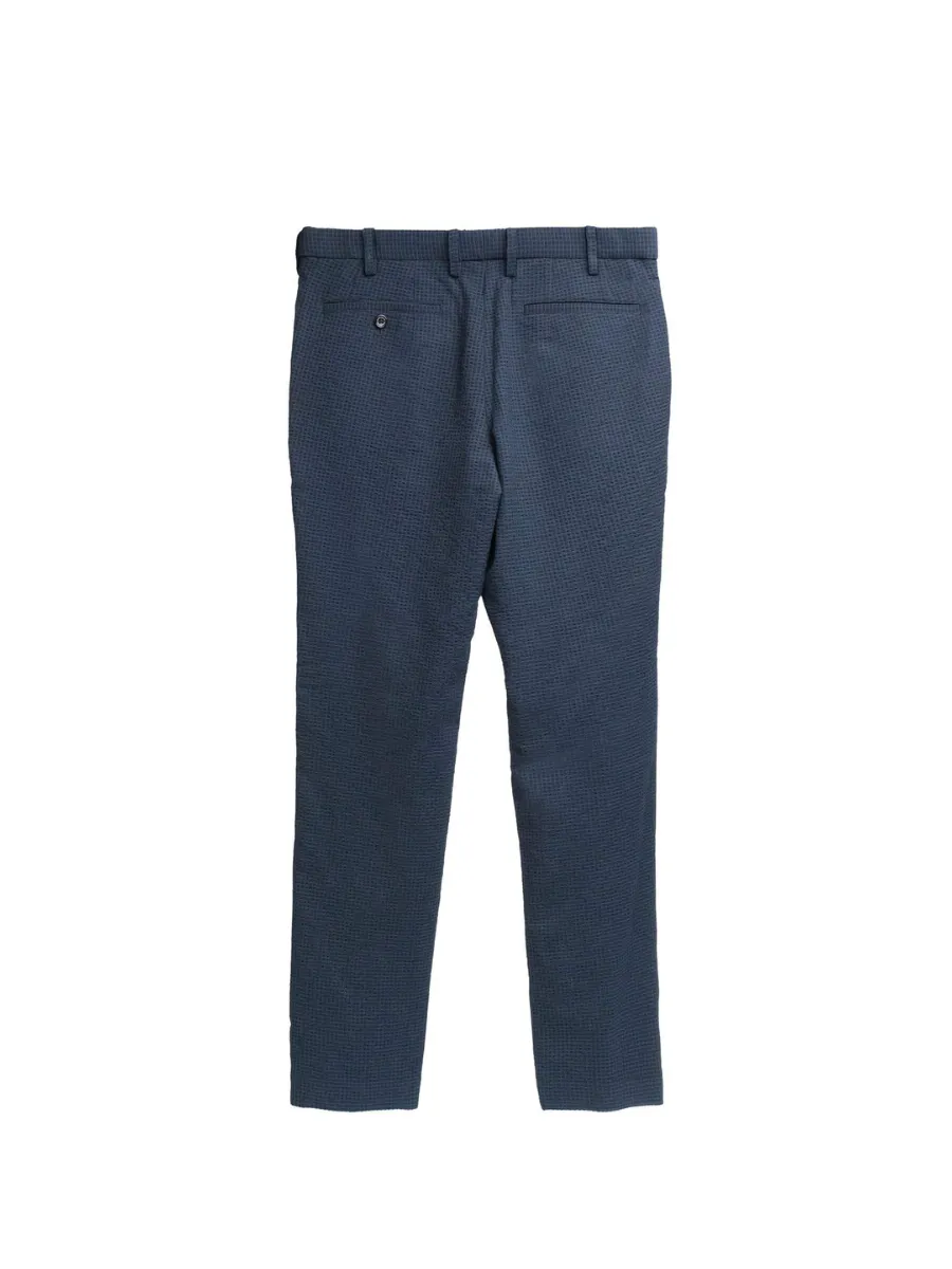TAKEO KIKUCHI MEN NAVY CS PRIMEFLEX DOTAIR PANTS