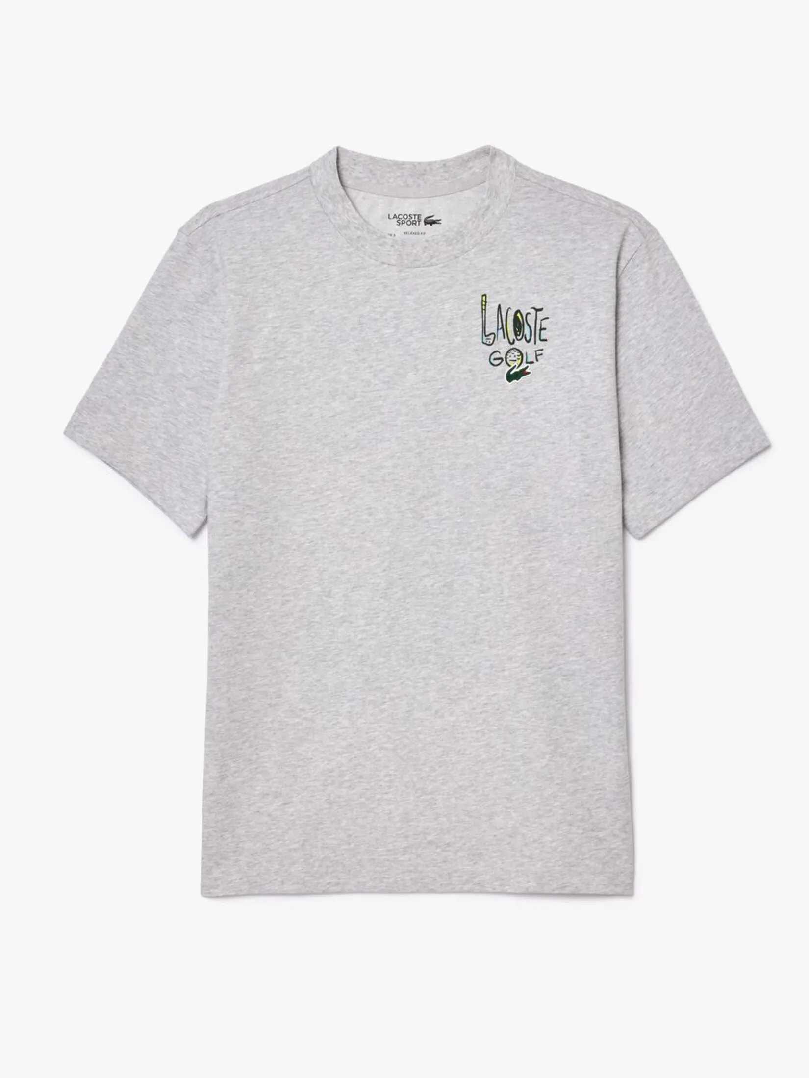 LACOSTE Loose Fit Ultra Dry Cotton Golf T-shirt Grey