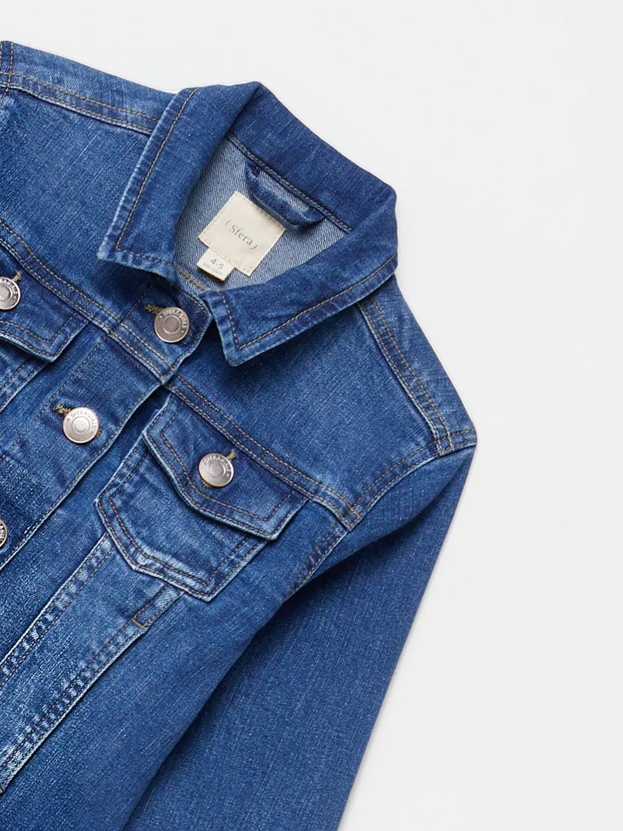 SFERA KIDS Girl Toddler Jacket Jeans Blue Acid size 4