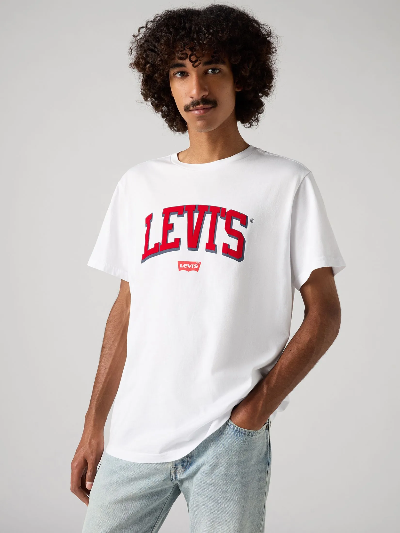 LEVI'S Men's Relaxed Baby Tab Tee White