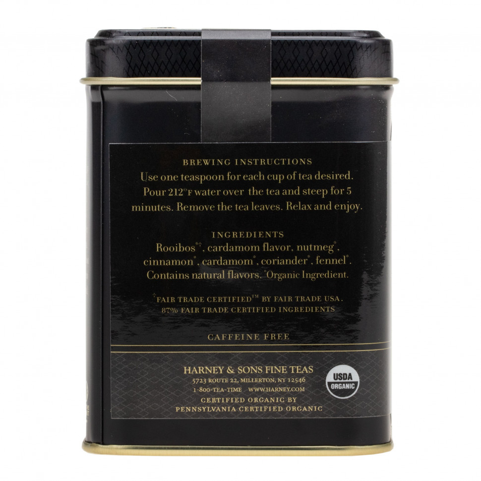 Harney & Sons, Organic Rooibos Chai, травяной чай, 4 унции (112 г)