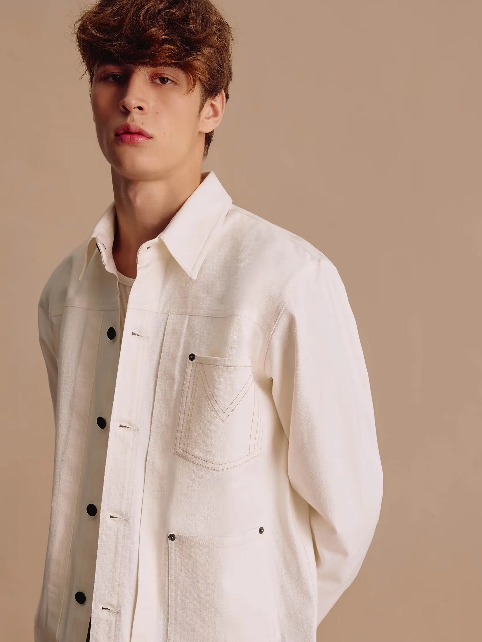 MOO [MOO 2/25] Denim Cropped Jacket White