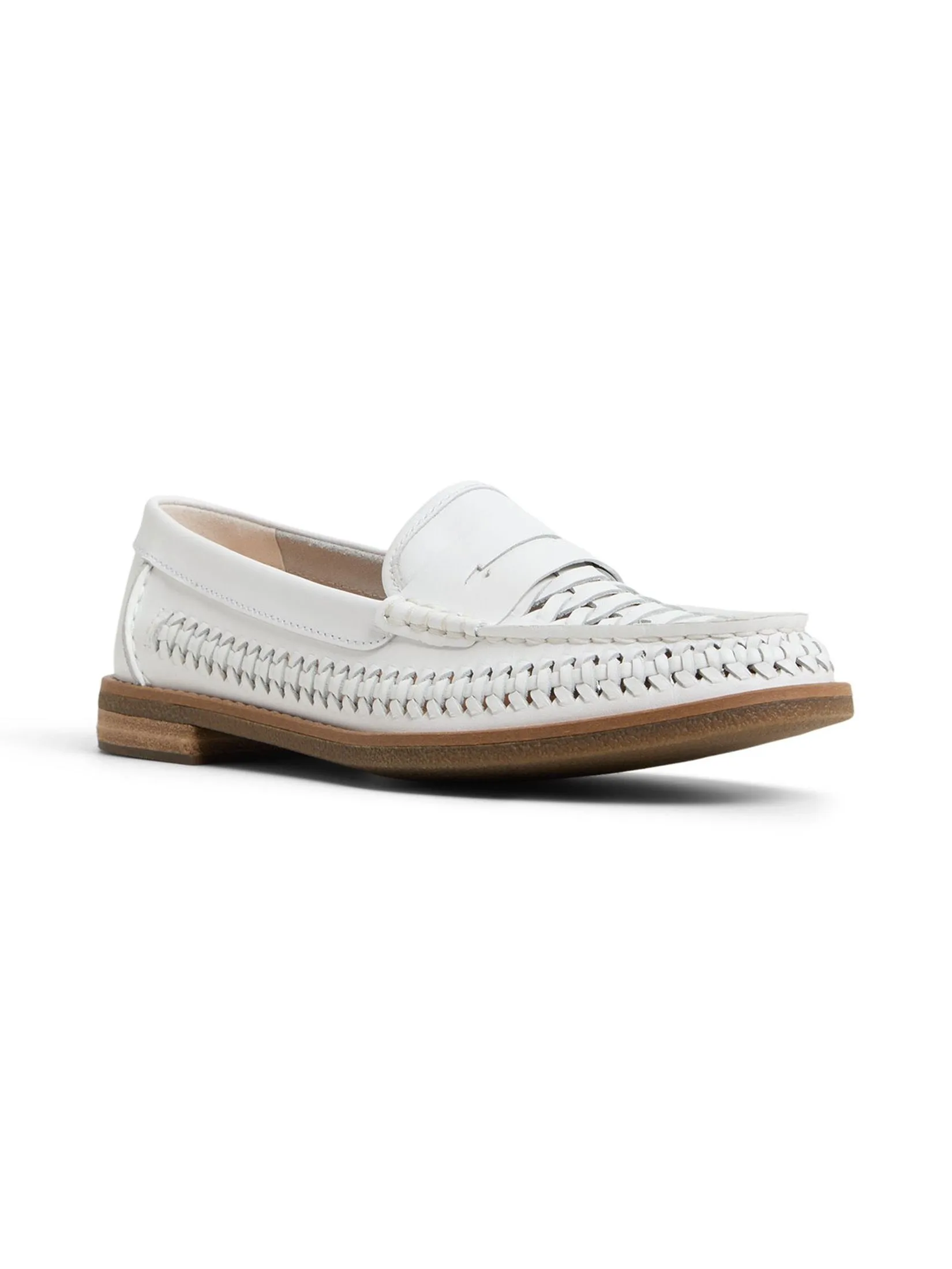 SPERRY WOMEN WHITE WOVEN SEAPORT PENNY