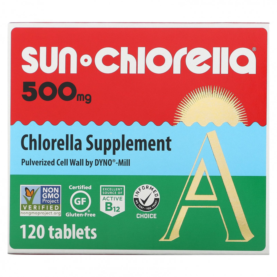 Sun Chlorella, хлорелла, 500 мг, 120 таблеток - SCC-01511-200 мг | 300 шт.