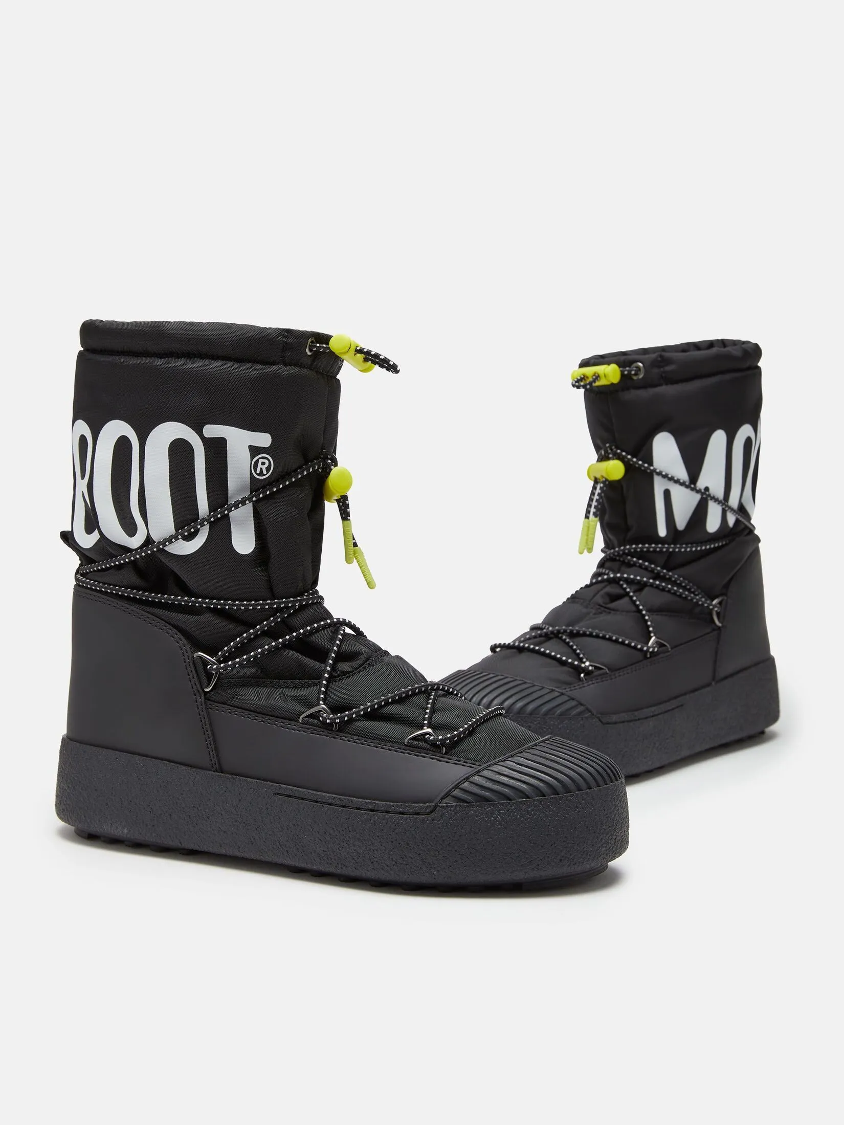 MOON BOOT MTRACK POLAR BLACK NYLON BOOTS