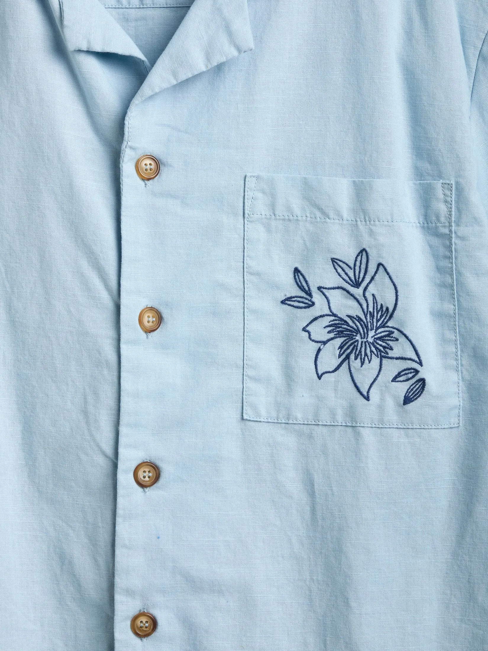 DEFRY 01 Men Shirt Short Sleeves Botton-Down Front Chest Pocket