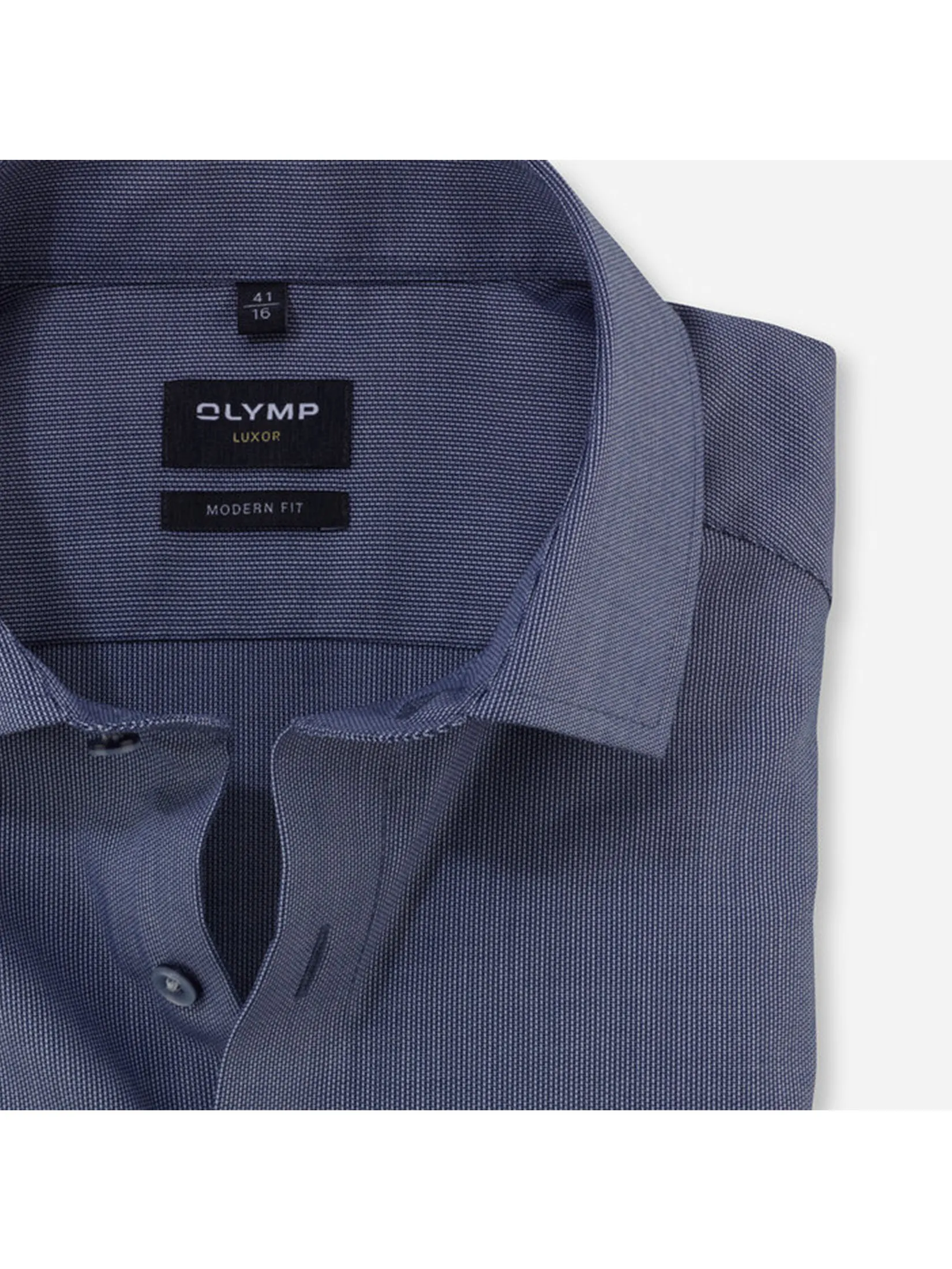 OLYMP MEN S SHIRT LONG SLEEVES BUSINESS SHIRT MODERN FIT EASY IRON NAVY BLUE