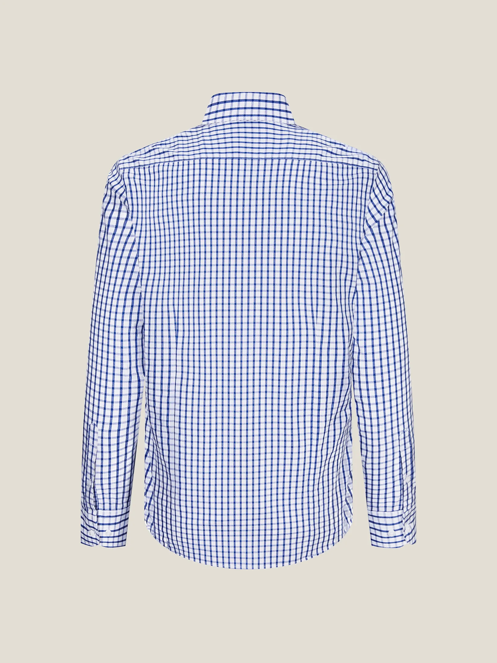 G2000 Men Clothing Non-Iron Cotton Blend Check Shirt  Smart Fit - Blue