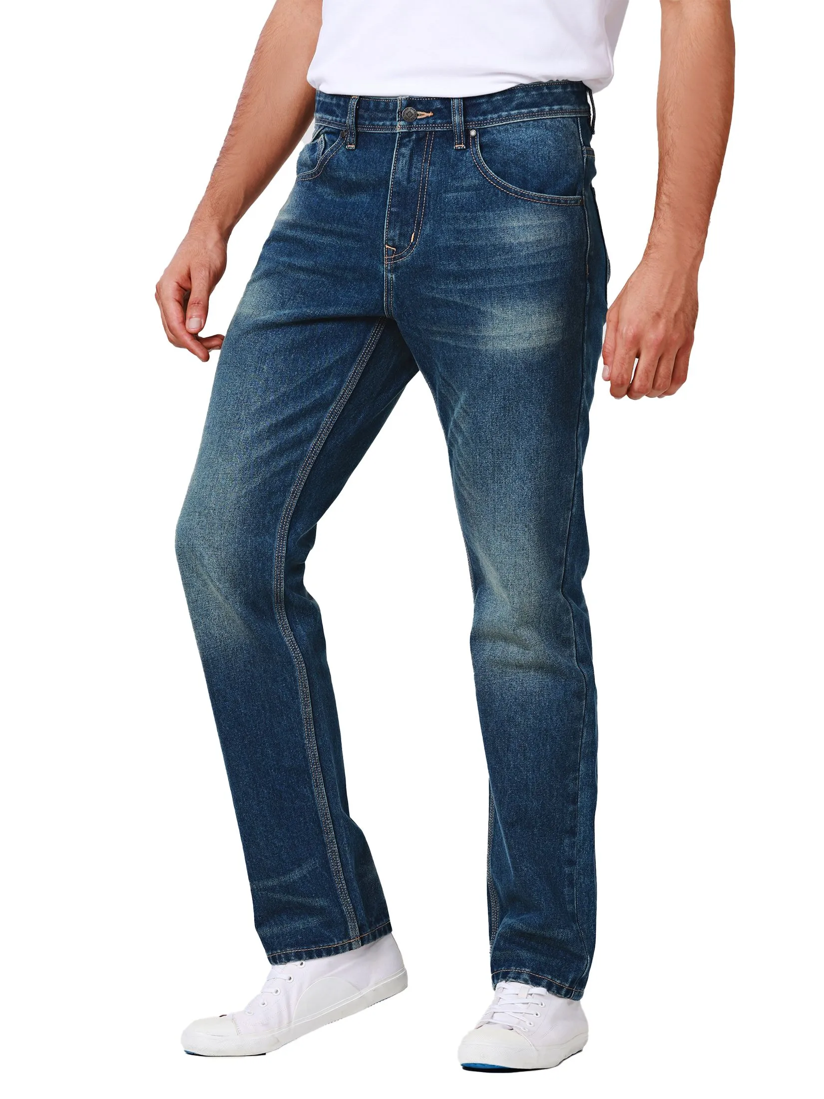 JOHN HENRY Men's Jeans (Straight Fit) DENIM Mid Indigo