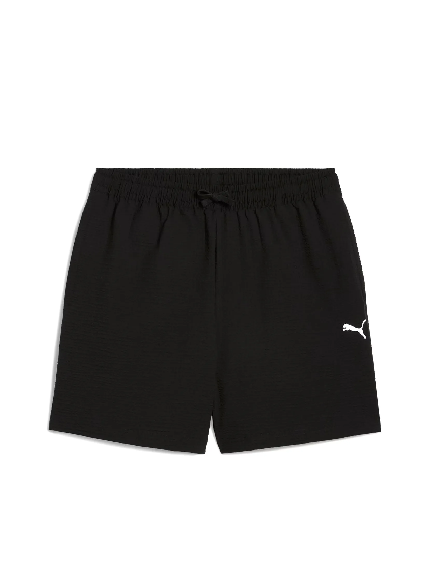 PUMA Men Shorts 6" Wardrobe Essentials Seersucker Relaxed Shorts PUMA Black