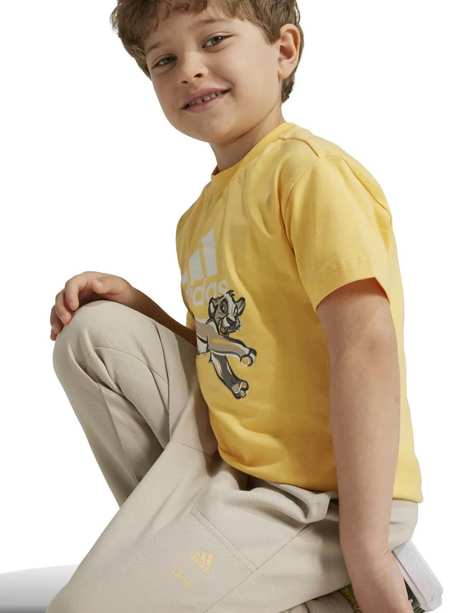 ADIDAS KIDS Unisex Toddler Pants Disney Lion King Light Beige