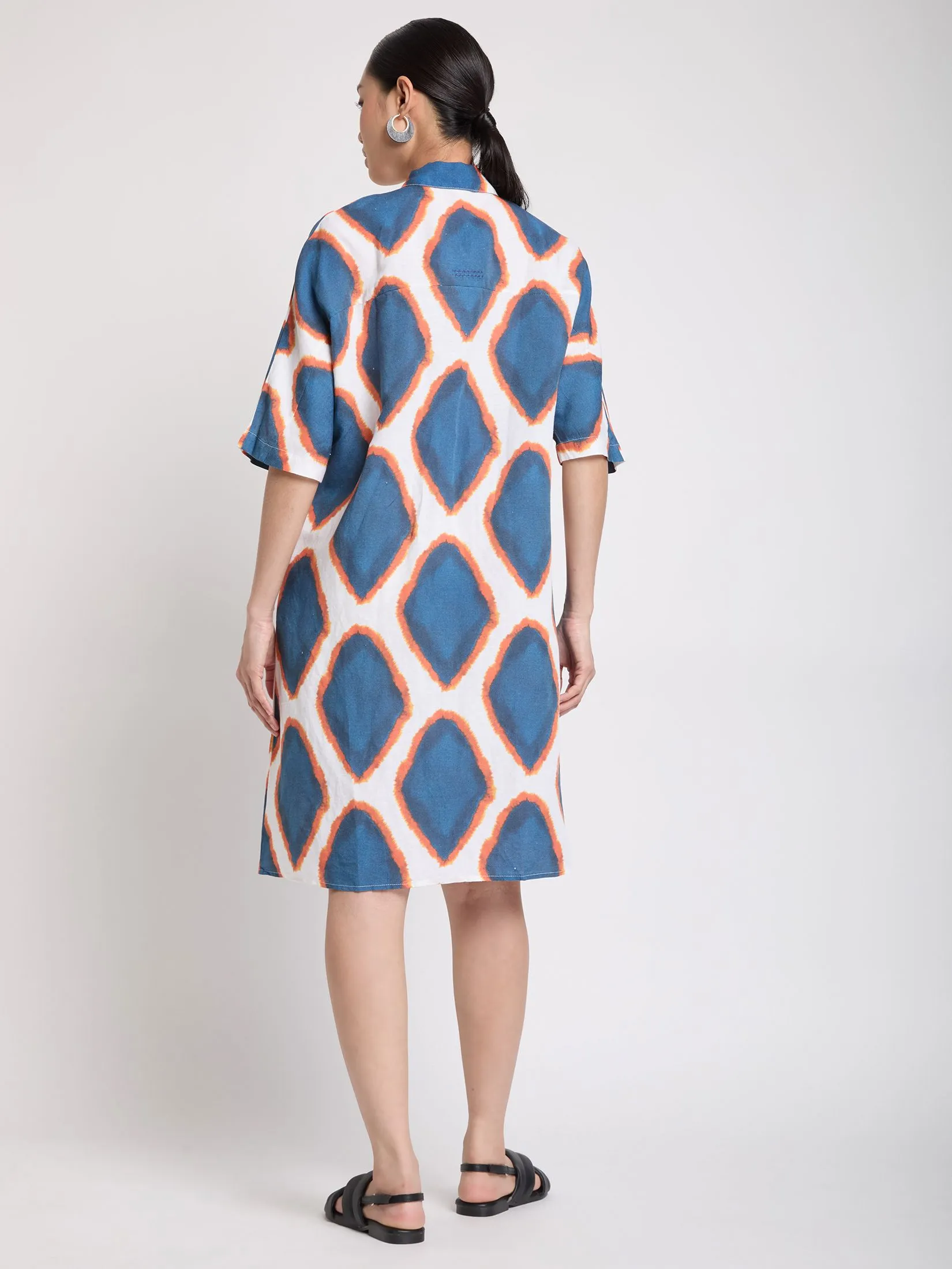 SIMPLICITY Women Midi Dress Short Sleeves Print