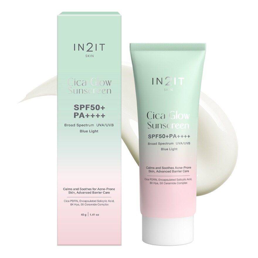 In2It Cica Glow Sunscreen SPF50+ PA++++ 40g.