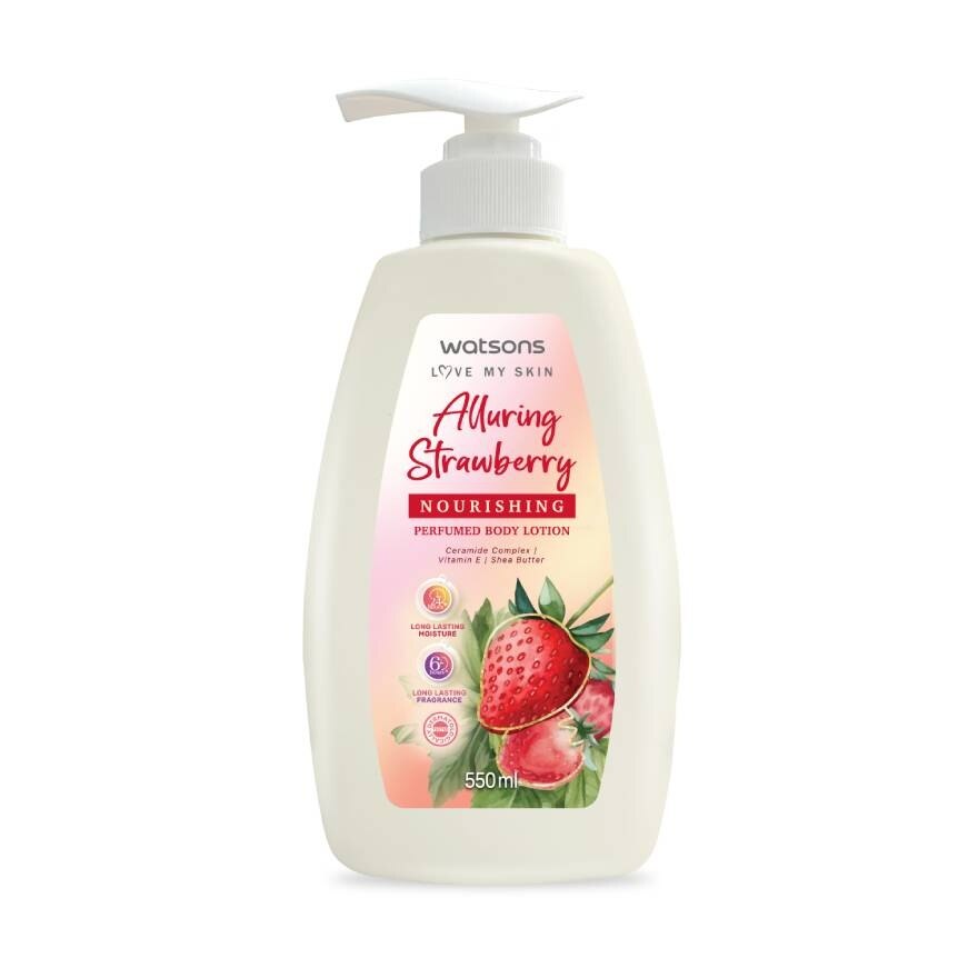 Watsons Alluring Strawberry Nourishing Perfumed Body Lotion 550ml.