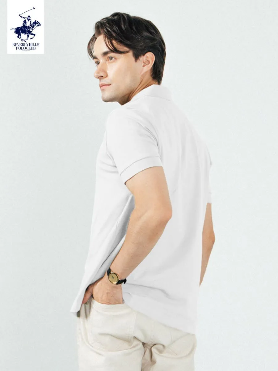 BEVERLY HILLS POLO CLUB White Men Polo Shirts Model BV2I002
