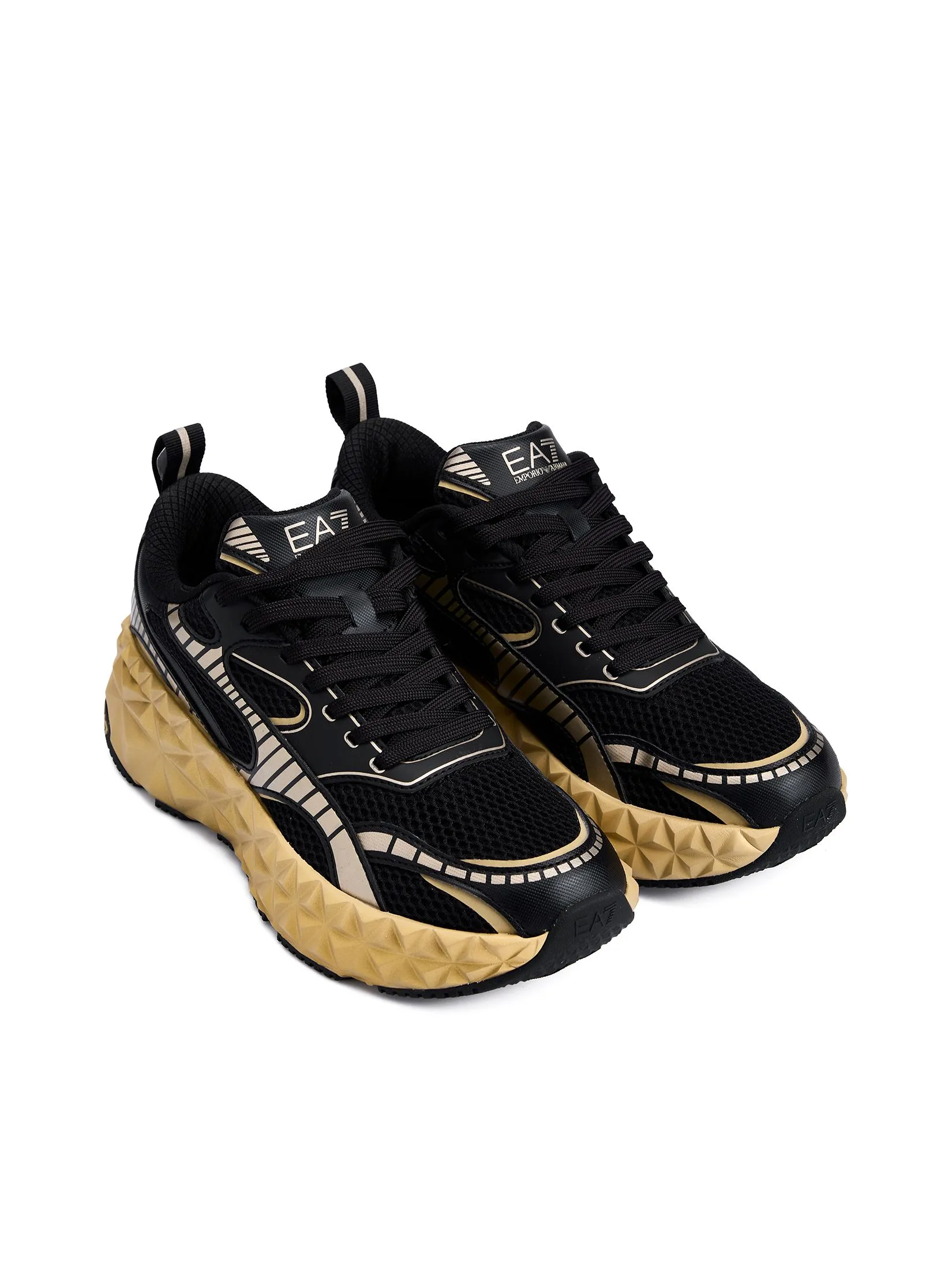 EA7 Men Sneakers SS25 M700 Black+Gold