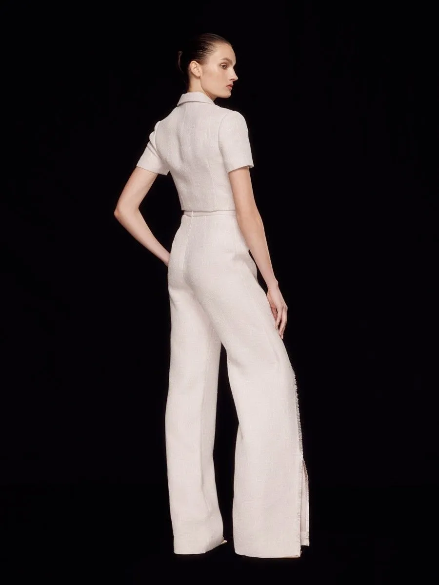 ASAVA ( SS24 )Everly Ruffle High-waisted Women Pants Blush