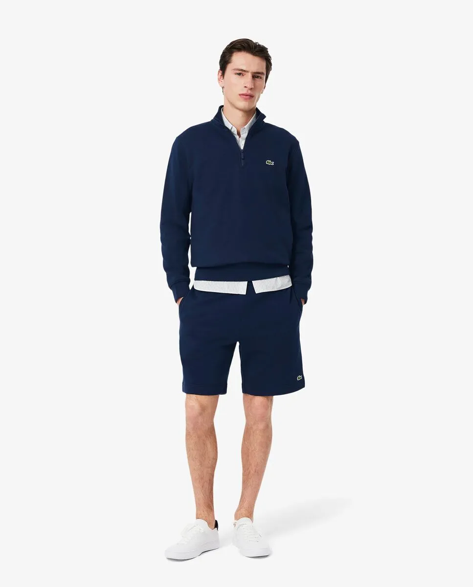 LACOSTE Regular Fit Fleece Shorts Blue Size - 2