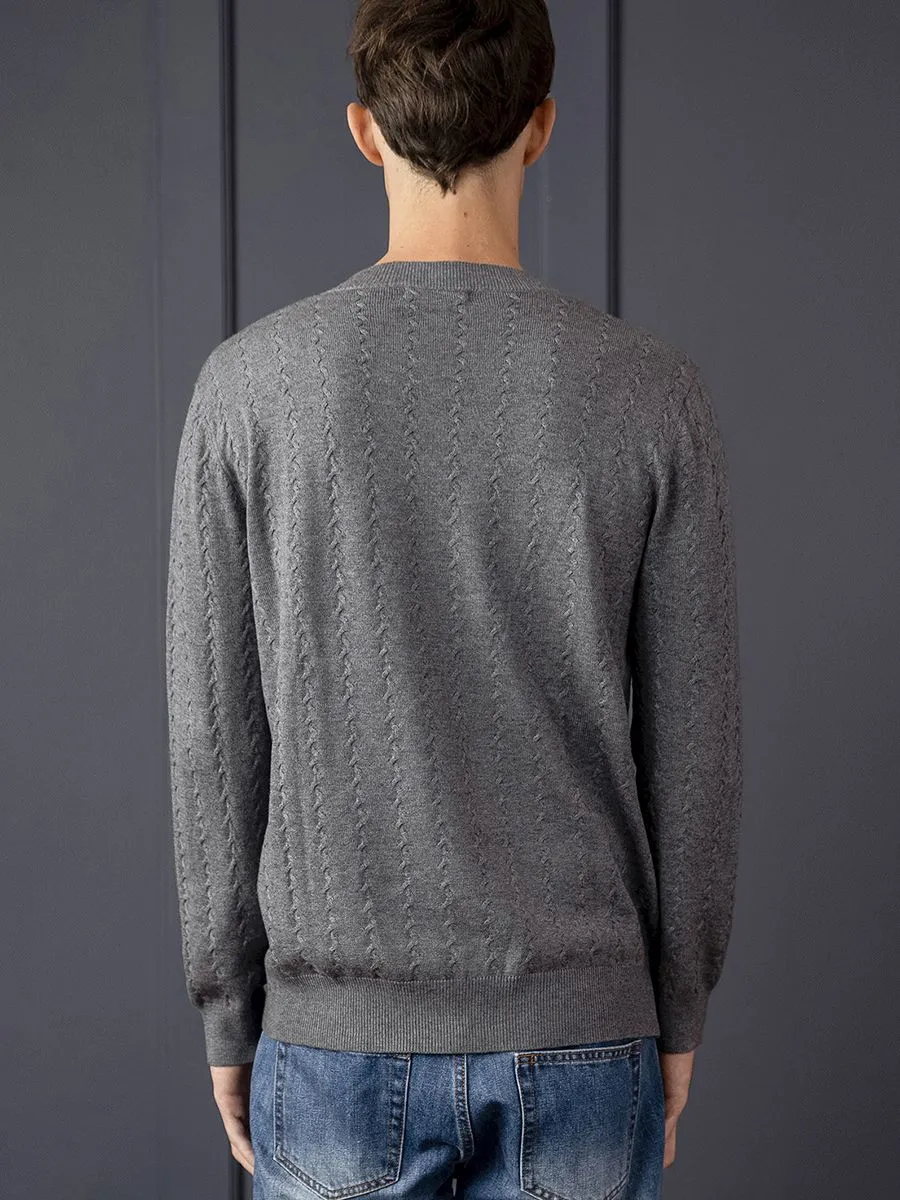 OASIS Men's Long Sleeve Sweater Dark grey