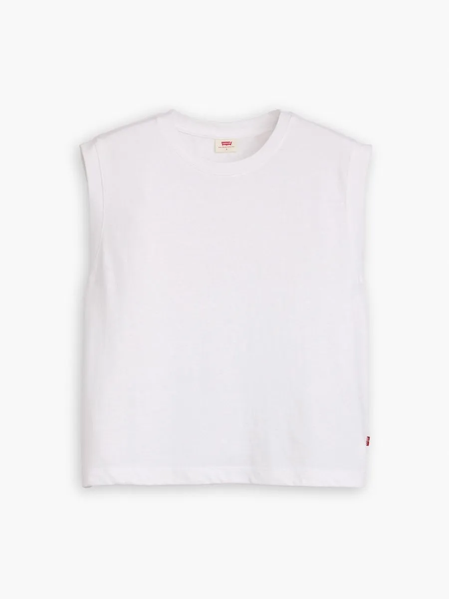 LEVI'S Women's Boxy Tank White + Triblend