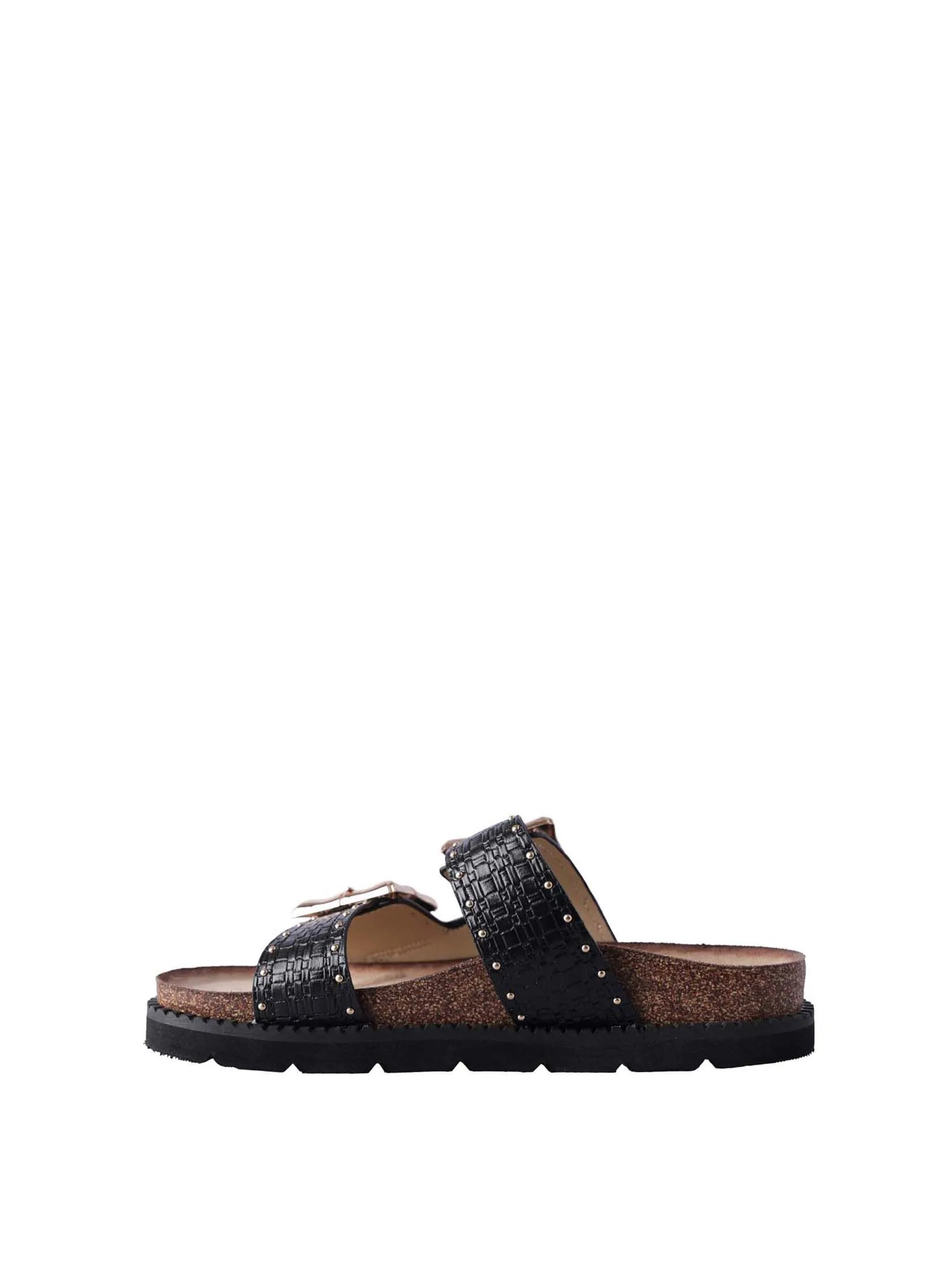 VILLAINS SF HILDA Women's Platform Flat Sandals BLACK