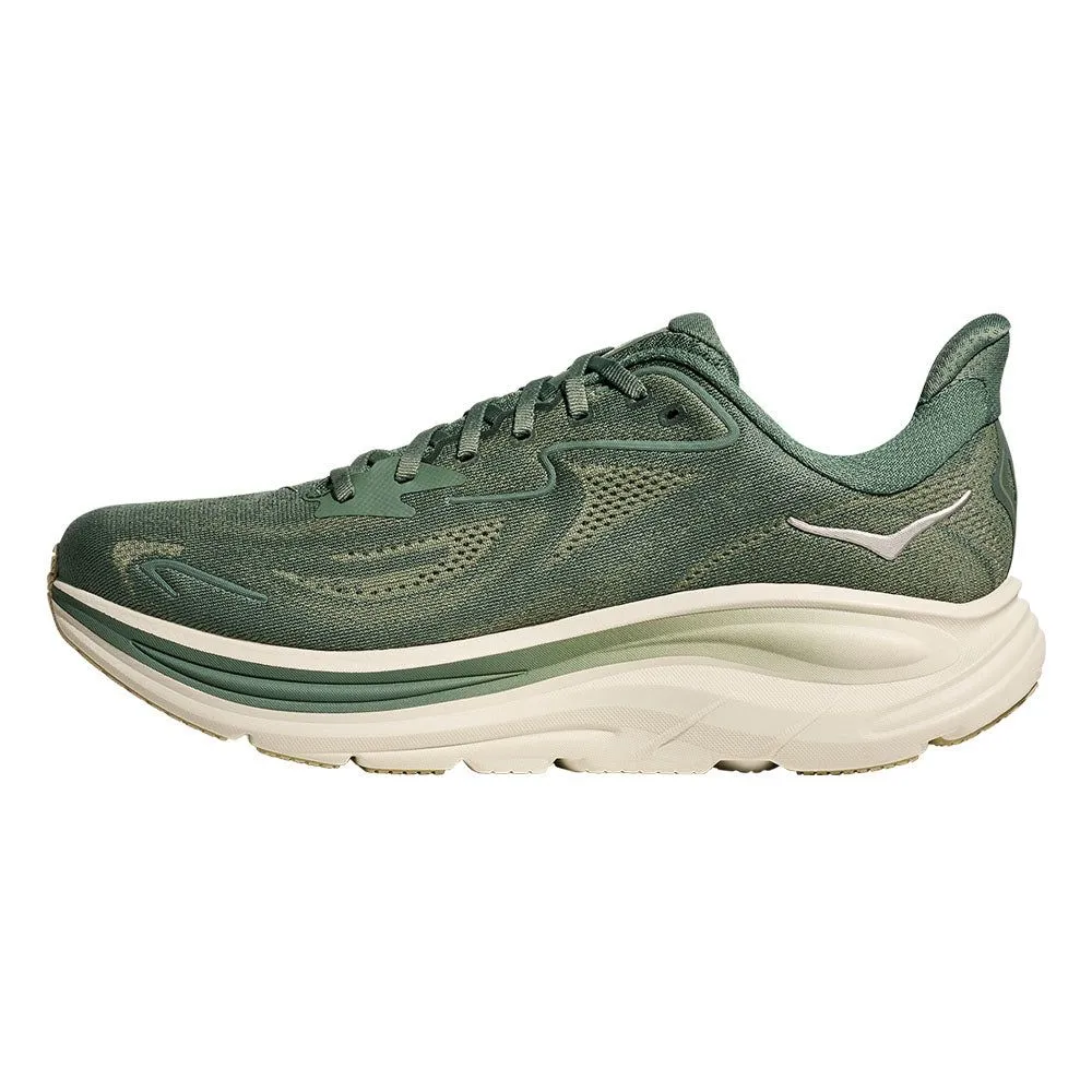 HOKA Clifton 10 Wide Men Running Shoes Green - HO229SH158ELTH