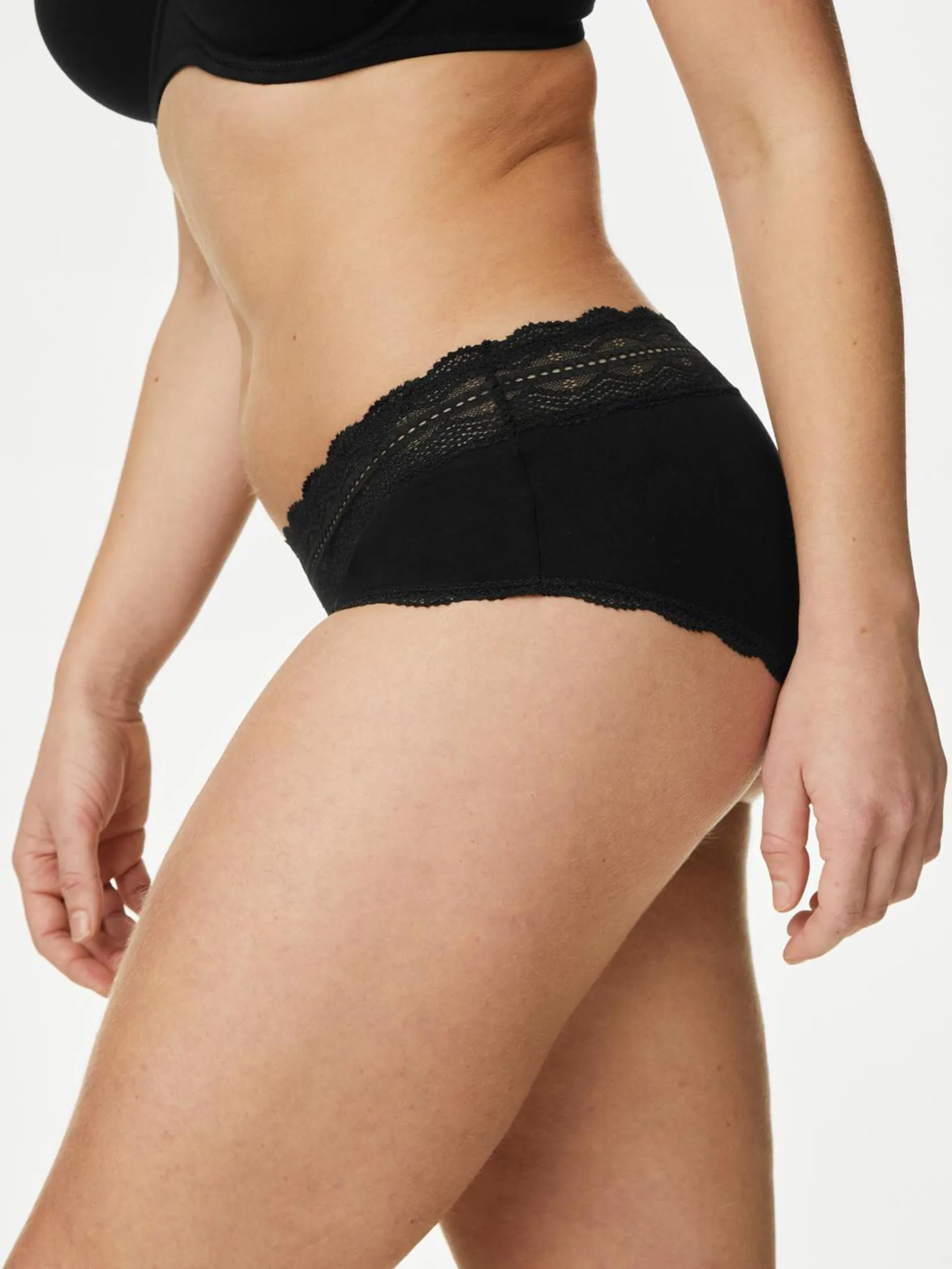 MARKS & SPENCER Women Low Rise Short Cotton Rich Pack 3 Pcs