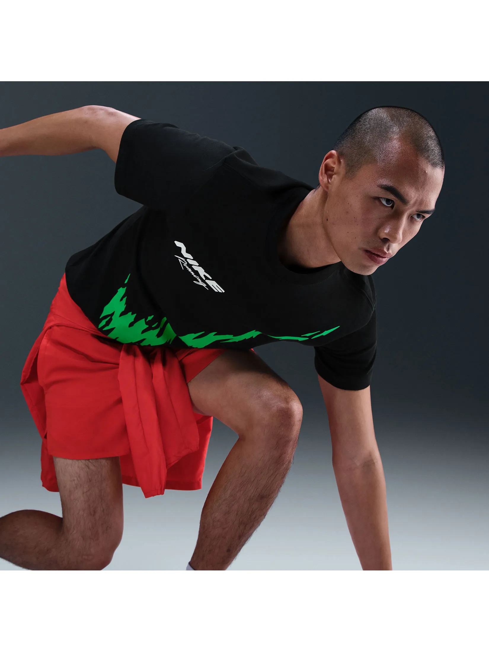 NIKE Men Running T-Shirt Dri-Fit HV4147-010 Black