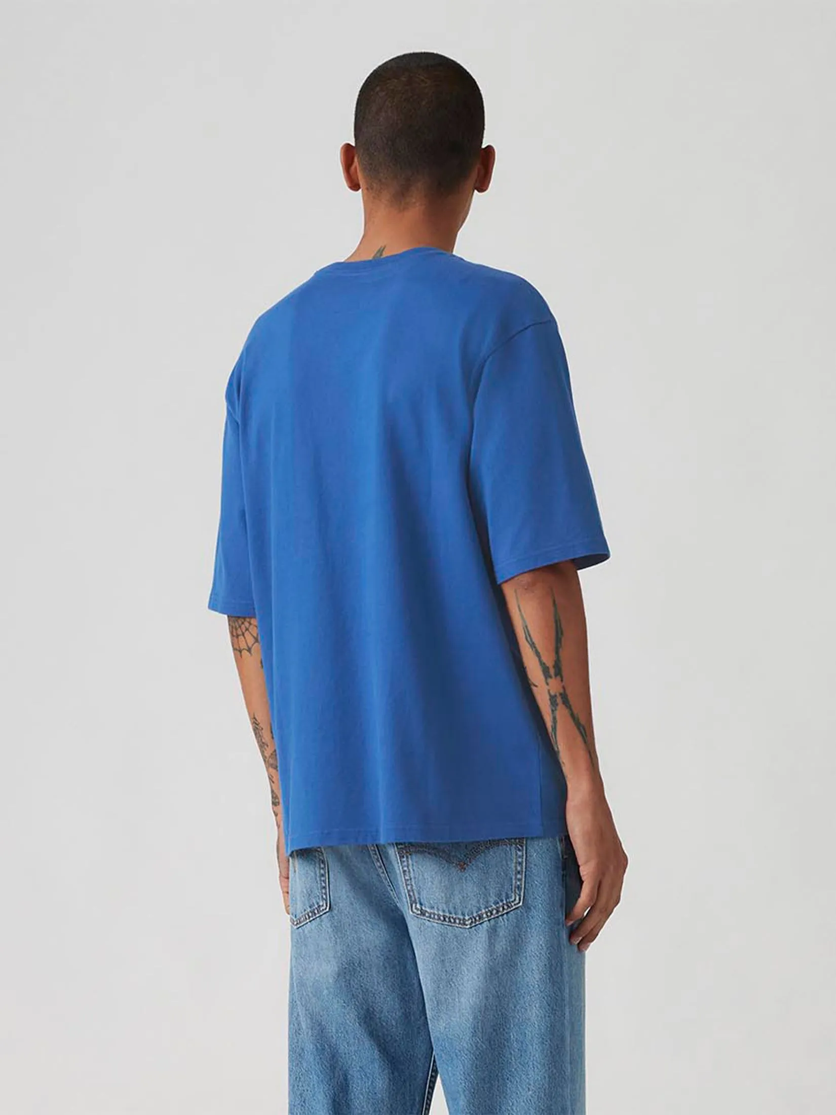 LEVI'S Men's Half-Sleeve Graphic Pocket T-Shirt Blue