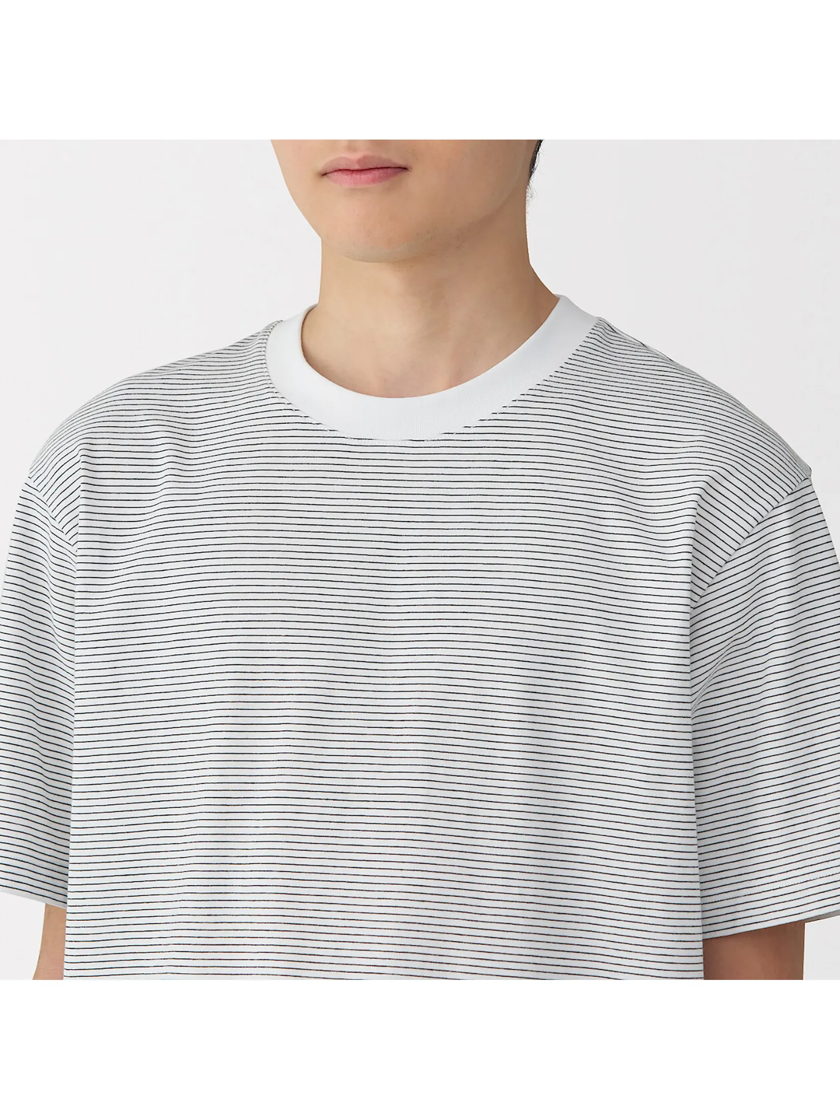 MUJI Men T-Shirt Short Sleeve Crew Neck Jersey AB1MKA5S