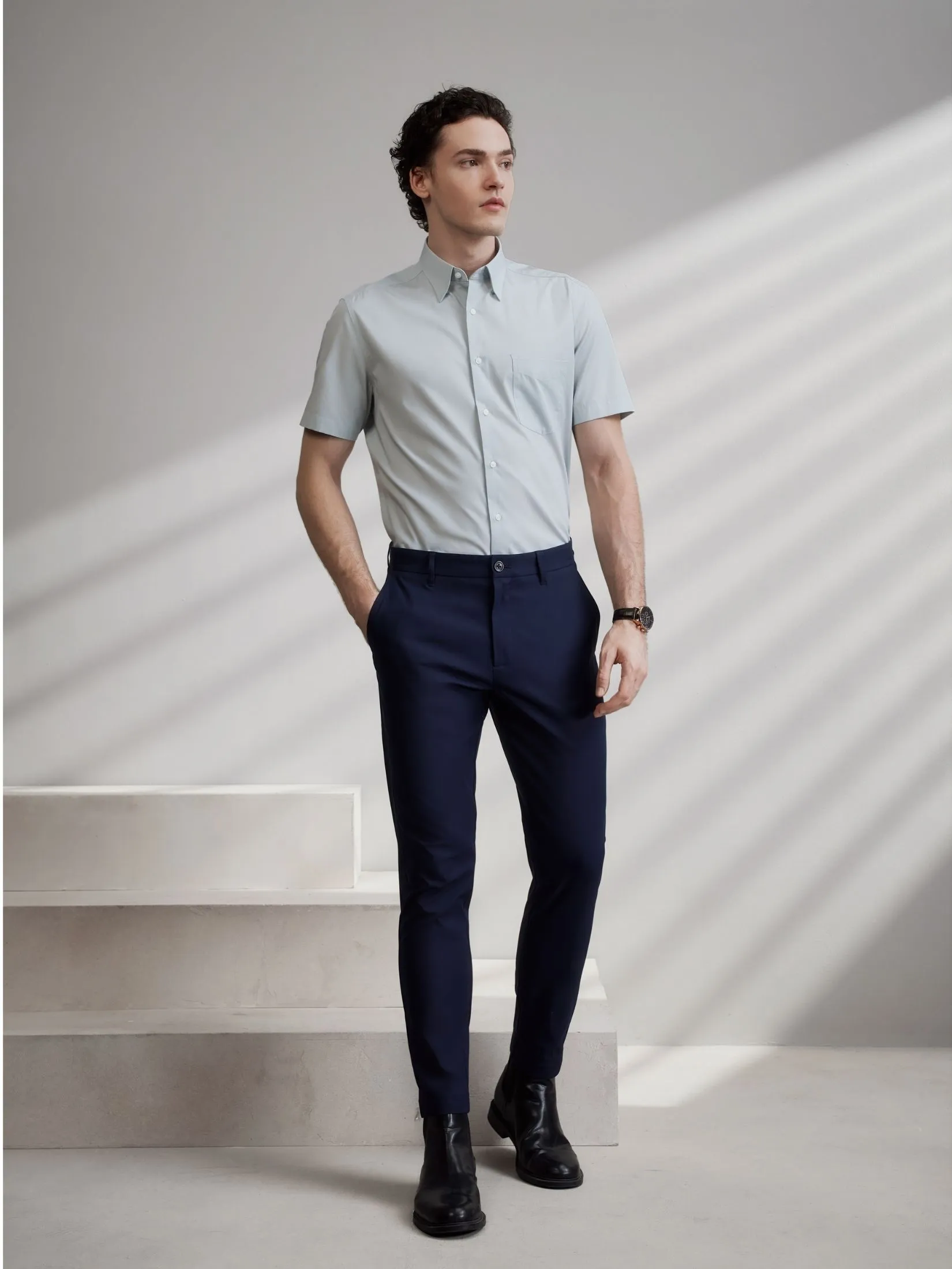 G2000 Men Clothing Easy Care Short Sleeve Shirt  Smart Fit - Green