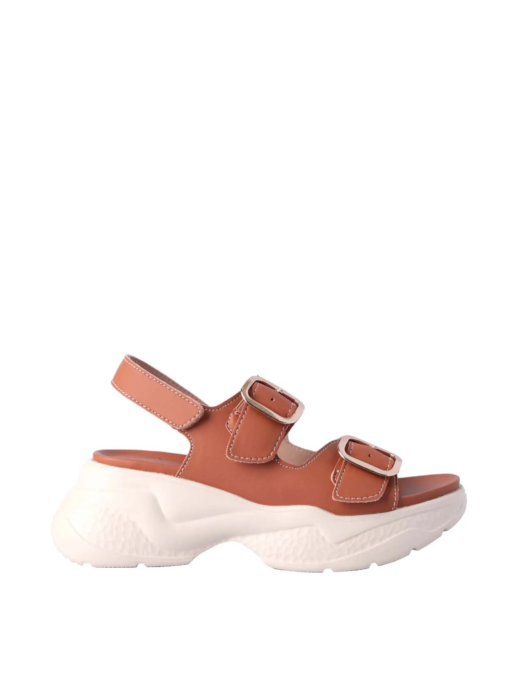 VILLAINS SF INCA Women's Platform Heeled Sandals TAN