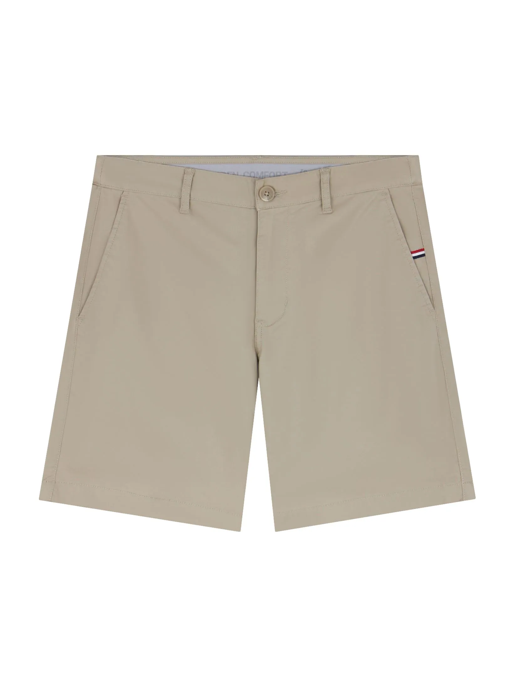 GIORDANO Men's Slim Taper Shorts (180° Elastic Waist) Crockey khaki