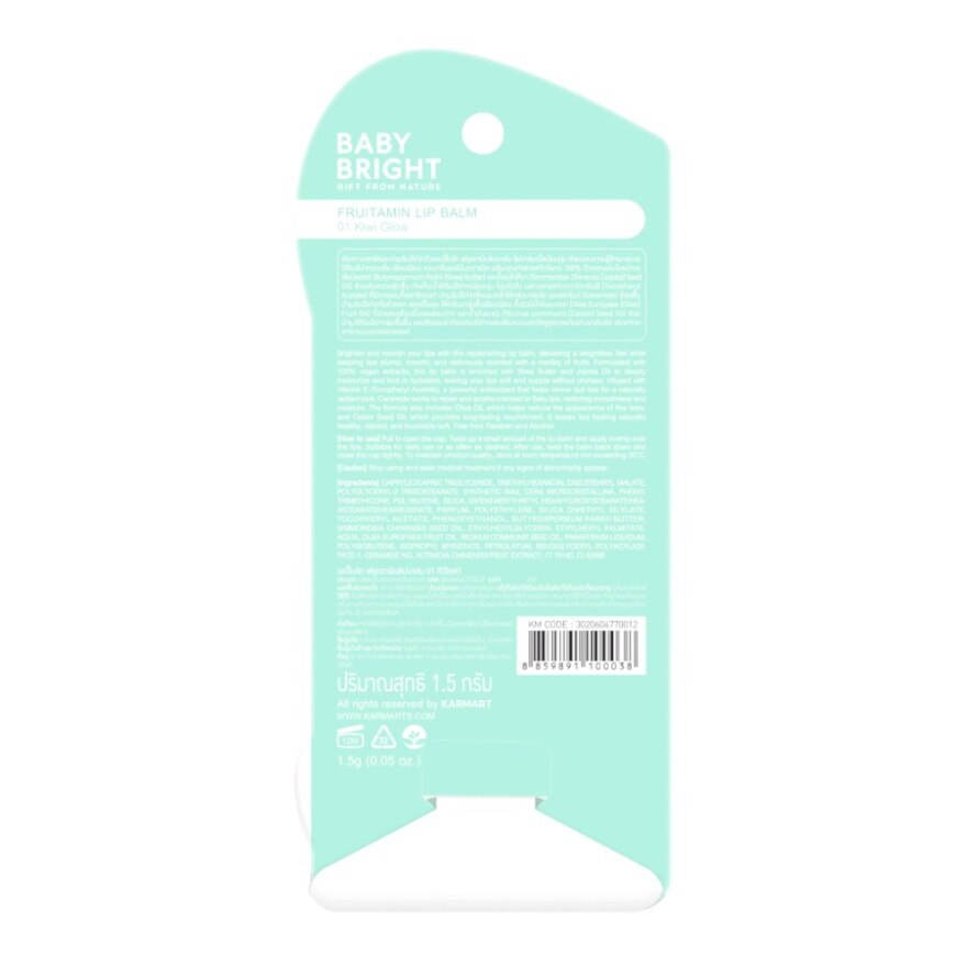 Baby Bright Fruitamin Lip Balm 1.5g 01