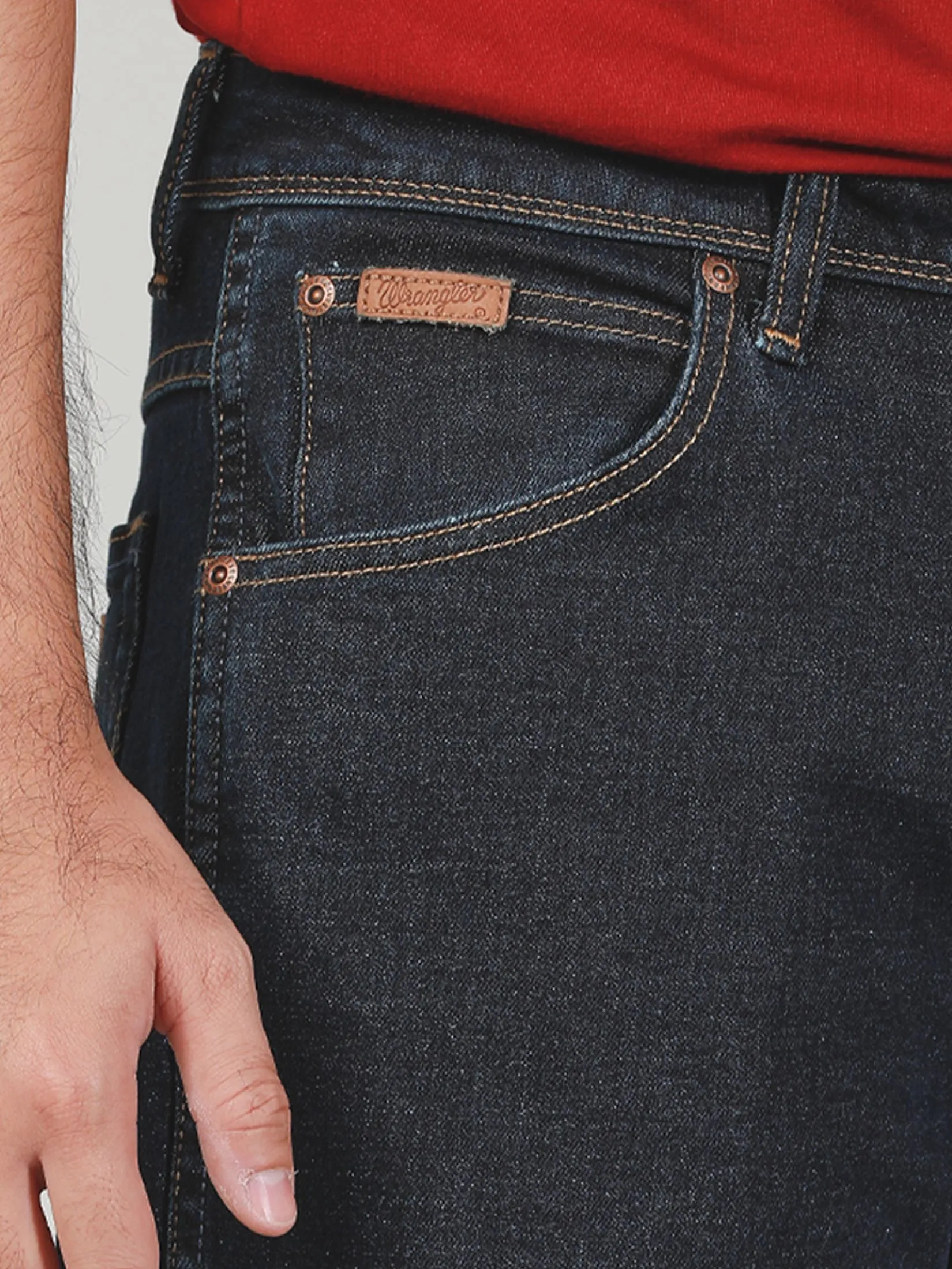 WRANGLER Men's Jeans Mid Texas Slim Fit Dark Indigo