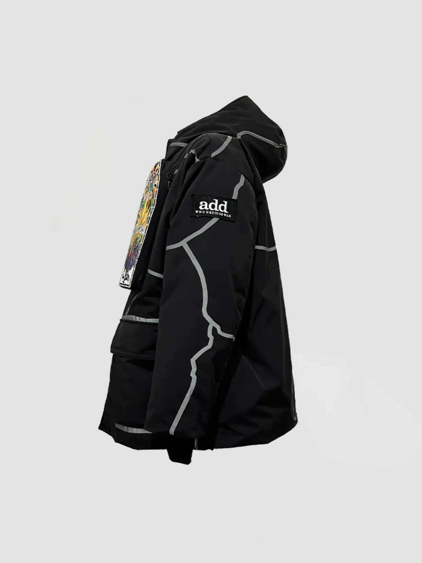 WDW X ADD MEN HOODED PARKA WITH DOWN PADDING IN BLACK