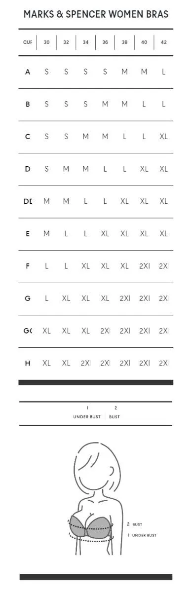 MARKS & SPENCER Women Bra Total Support Embroidered Full Cup Almond