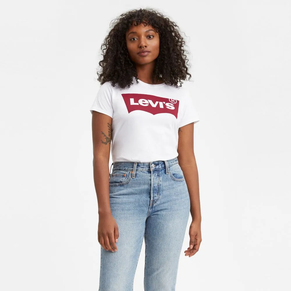 LEVI'S Women's Perfect Tee Batwing Logo 17369-0053 White